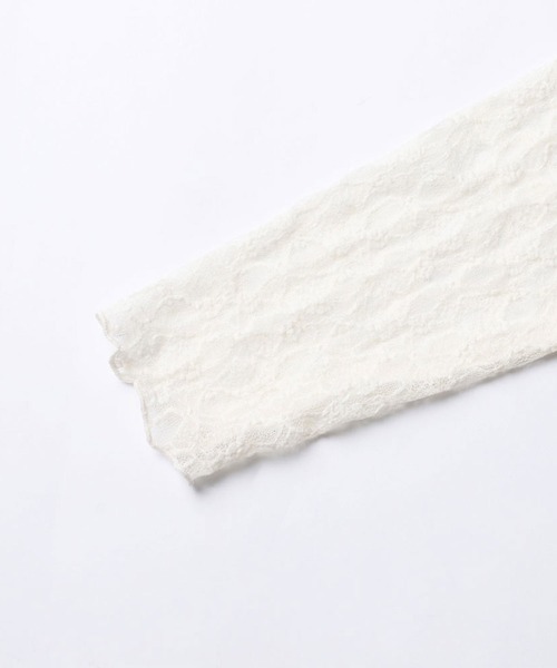 NOAHL（ノアル）の「【NOAHL】シアーレーストップス（Tシャツ/カットソー・レディース・アイボリー/ブラック/ブラウン・FREE）」の4枚目の写真