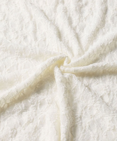 NOAHL（ノアル）の「【NOAHL】シアーレーストップス（Tシャツ/カットソー・レディース・アイボリー/ブラック/ブラウン・FREE）」の7枚目の写真