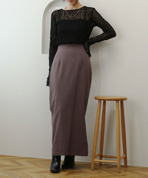 NOAHL（ノアル）の「【NOAHL】シアーレーストップス（Tシャツ/カットソー・レディース・アイボリー/ブラック/ブラウン・FREE）」の12枚目の写真