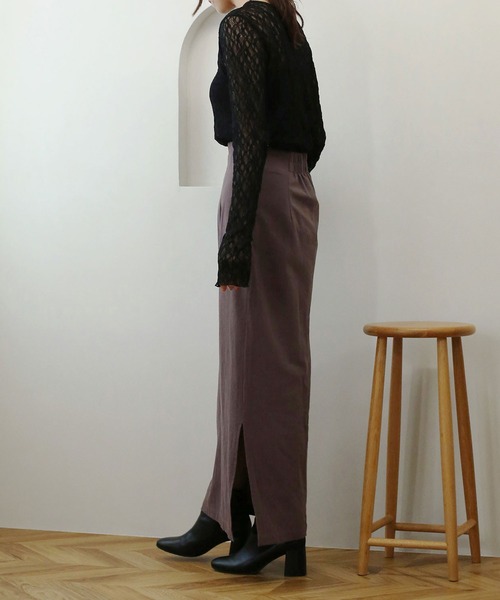 NOAHL（ノアル）の「【NOAHL】シアーレーストップス（Tシャツ/カットソー・レディース・アイボリー/ブラック/ブラウン・FREE）」の14枚目の写真