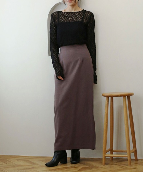 NOAHL（ノアル）の「【NOAHL】シアーレーストップス（Tシャツ/カットソー・レディース・アイボリー/ブラック/ブラウン・FREE）」の16枚目の写真