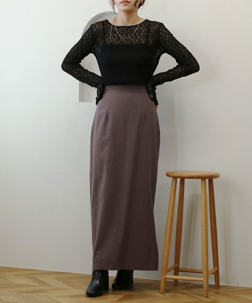 NOAHL（ノアル）の「【NOAHL】シアーレーストップス（Tシャツ/カットソー・レディース・アイボリー/ブラック/ブラウン・FREE）」の17枚目の写真