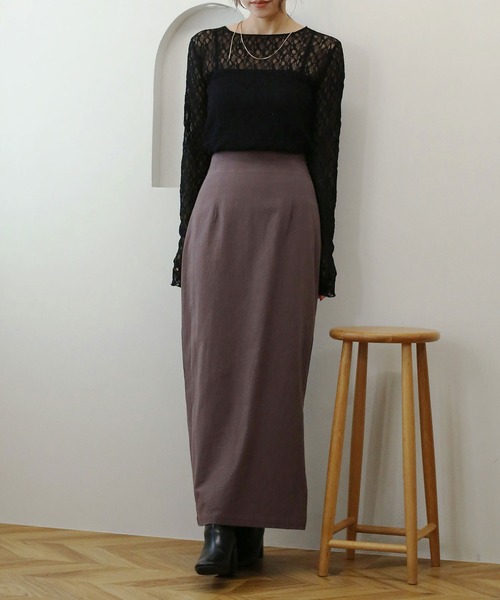 NOAHL（ノアル）の「【NOAHL】シアーレーストップス（Tシャツ/カットソー・レディース・アイボリー/ブラック/ブラウン・FREE）」の18枚目の写真