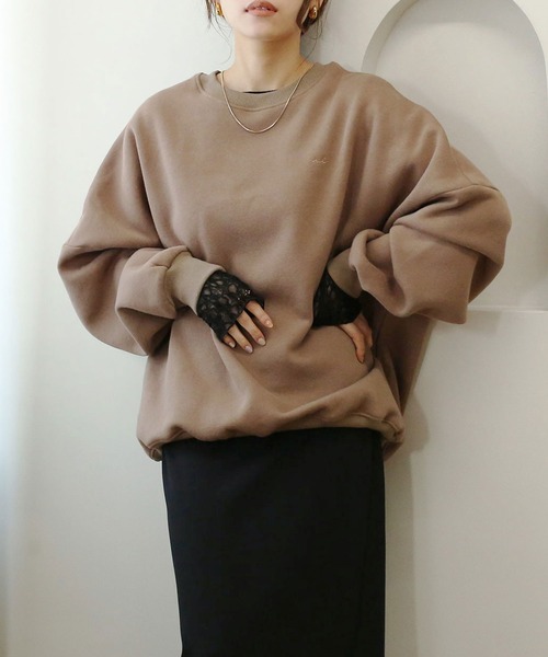 NOAHL（ノアル）の「【NOAHL】シアーレーストップス（Tシャツ/カットソー・レディース・アイボリー/ブラック/ブラウン・FREE）」の21枚目の写真