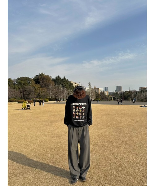 favclo.（ファブクロ）の「graphic draw cord long tee / グラフィックドローコードロンT（Tシャツ/カットソー・メンズ・ブラック・MEDIUM/LARGE）」の3枚目の写真