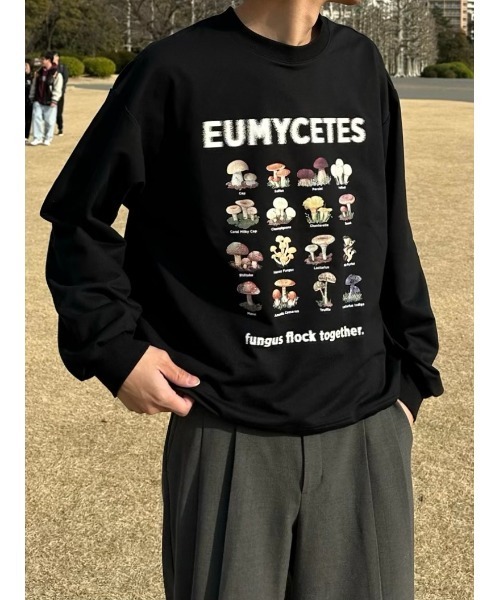 favclo.（ファブクロ）の「graphic draw cord long tee / グラフィックドローコードロンT（Tシャツ/カットソー・メンズ・ブラック・MEDIUM/LARGE）」の2枚目の写真