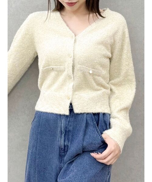 【セール】ラメカーデトップス（カーディガン/ボレロ）｜dazzlin（ダズリン）