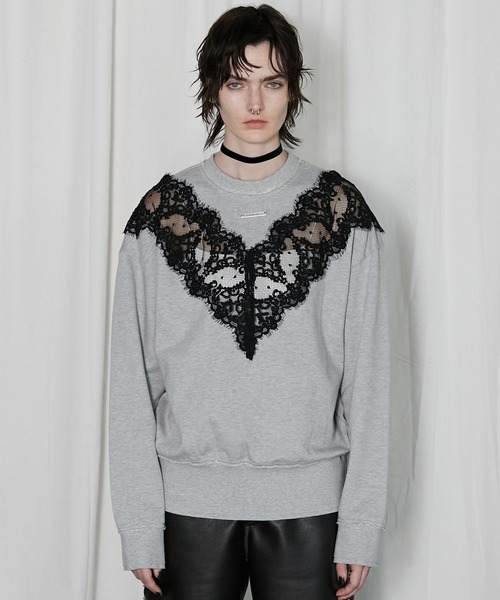 PRANK PROJECT(プランクプロジェクト)の「レーススウェット/Lace Sweatshirt(スウェット・レディース・ピンクベージュ/チャコールグレー/グレー・FREE)」の18枚目の写真