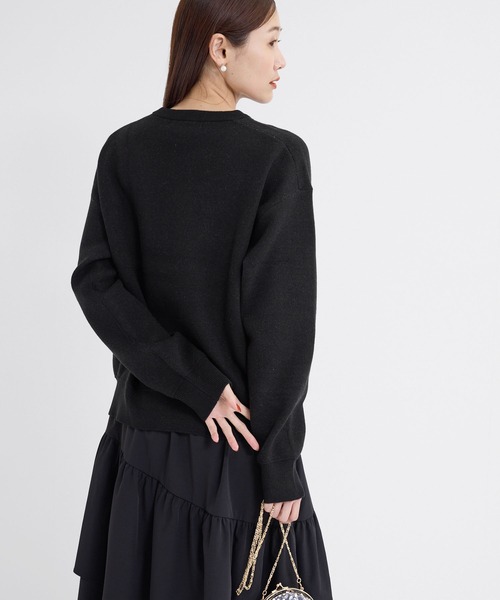 ROPE' PICNIC(ロペピクニック)の「スウェットライクロゴジャガードニットプルオーバー(ニット/セーター・レディース・ブラック/グレー/ピンク系その他2/キナリ・38)」の10枚目の写真