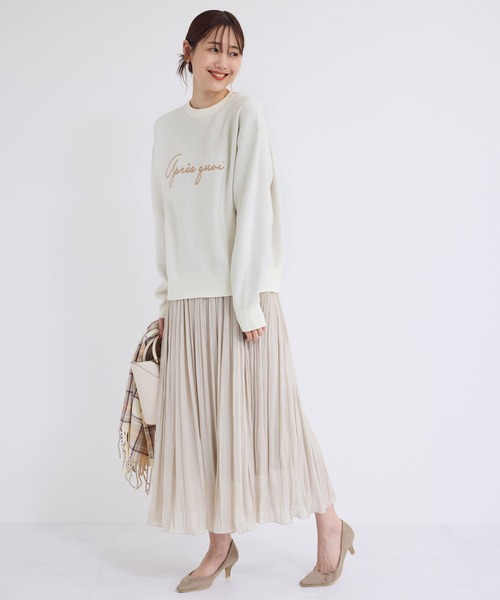 ROPE' PICNIC(ロペピクニック)の「スウェットライクロゴジャガードニットプルオーバー(ニット/セーター・レディース・ブラック/グレー/ピンク系その他2/キナリ・38)」の12枚目の写真