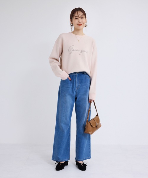 ROPE' PICNIC(ロペピクニック)の「スウェットライクロゴジャガードニットプルオーバー(ニット/セーター・レディース・ブラック/グレー/ピンク系その他2/キナリ・38)」の19枚目の写真