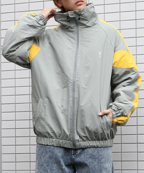 セール】【Soupy Soupy】raglan sleeves stand collar nylon blouson