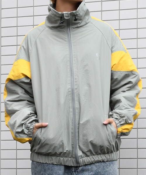 セール】【Soupy Soupy】raglan sleeves stand collar nylon blouson