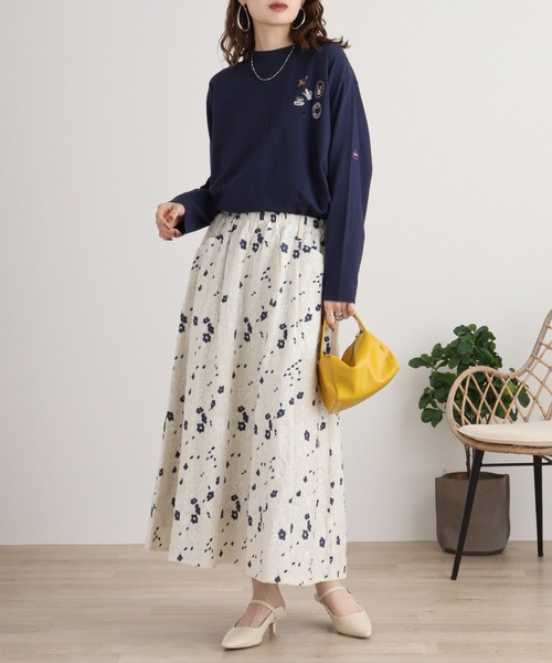 Emago（イマゴ）の「EMAGO ﾜｯﾍﾟﾝ風刺繍ﾁｭﾆｯｸ（チュニック・レディース・杢グレー/マスタード/ネイビー/ホワイト・FREE）」の15枚目の写真