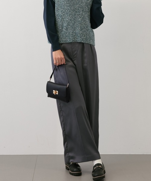 【セール】SALOON(サルーン)/ヘビーサテンパンツ【手洗い可】(その他パンツ)|saloon(サルーン) 【セール】SALOON(サルーン)/ヘビーサテンパンツ【手洗い可】(その他パンツ)|saloon(サルーン)