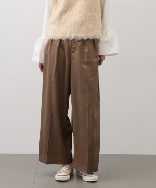 【セール】SALOON(サルーン)/ヘビーサテンパンツ【手洗い可】(その他パンツ)|saloon(サルーン) 【セール】SALOON(サルーン)/ヘビーサテンパンツ【手洗い可】(その他パンツ)|saloon(サルーン)