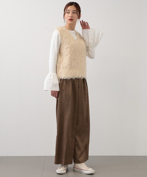 【セール】SALOON(サルーン)/ヘビーサテンパンツ【手洗い可】(その他パンツ)|saloon(サルーン) 【セール】SALOON(サルーン)/ヘビーサテンパンツ【手洗い可】(その他パンツ)|saloon(サルーン)