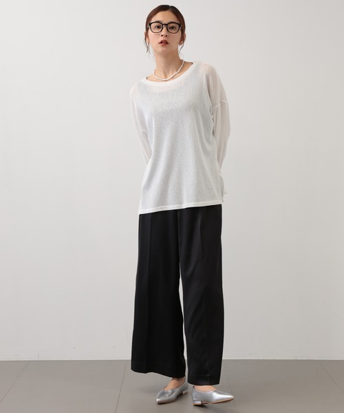 【セール】SALOON(サルーン)/ヘビーサテンパンツ【手洗い可】(その他パンツ)|saloon(サルーン) 【セール】SALOON(サルーン)/ヘビーサテンパンツ【手洗い可】(その他パンツ)|saloon(サルーン)