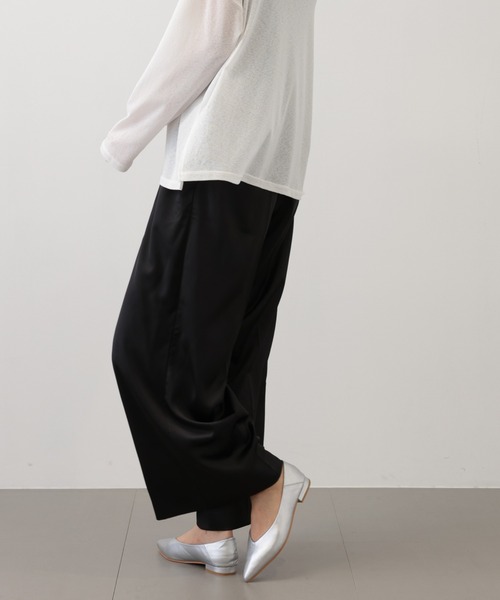 【セール】SALOON(サルーン)/ヘビーサテンパンツ【手洗い可】(その他パンツ)|saloon(サルーン) 【セール】SALOON(サルーン)/ヘビーサテンパンツ【手洗い可】(その他パンツ)|saloon(サルーン)