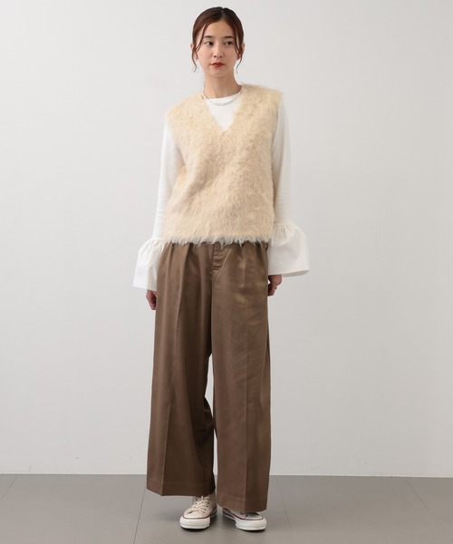 【セール】SALOON(サルーン)/ヘビーサテンパンツ【手洗い可】(その他パンツ)|saloon(サルーン) 【セール】SALOON(サルーン)/ヘビーサテンパンツ【手洗い可】(その他パンツ)|saloon(サルーン)