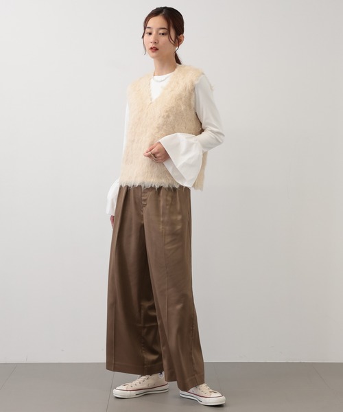 【セール】SALOON(サルーン)/ヘビーサテンパンツ【手洗い可】(その他パンツ)|saloon(サルーン) 【セール】SALOON(サルーン)/ヘビーサテンパンツ【手洗い可】(その他パンツ)|saloon(サルーン)