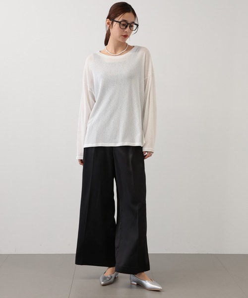 【セール】SALOON(サルーン)/ヘビーサテンパンツ【手洗い可】(その他パンツ)|saloon(サルーン) 【セール】SALOON(サルーン)/ヘビーサテンパンツ【手洗い可】(その他パンツ)|saloon(サルーン)