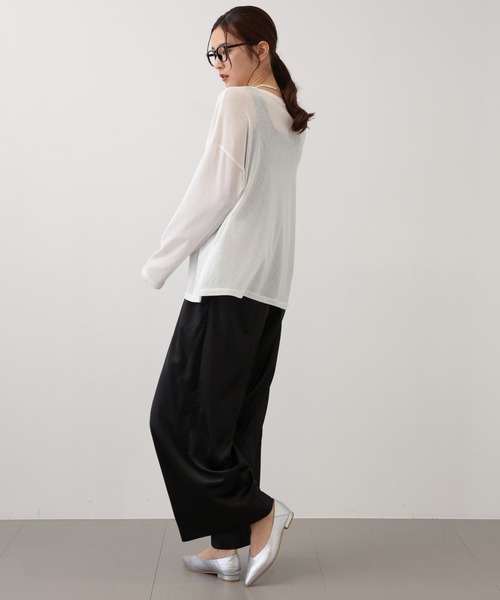 【セール】SALOON(サルーン)/ヘビーサテンパンツ【手洗い可】(その他パンツ)|saloon(サルーン) 【セール】SALOON(サルーン)/ヘビーサテンパンツ【手洗い可】(その他パンツ)|saloon(サルーン)