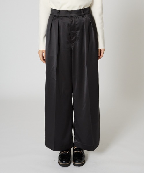 【セール】SALOON(サルーン)/ヘビーサテンパンツ【手洗い可】(その他パンツ)|saloon(サルーン) 【セール】SALOON(サルーン)/ヘビーサテンパンツ【手洗い可】(その他パンツ)|saloon(サルーン)