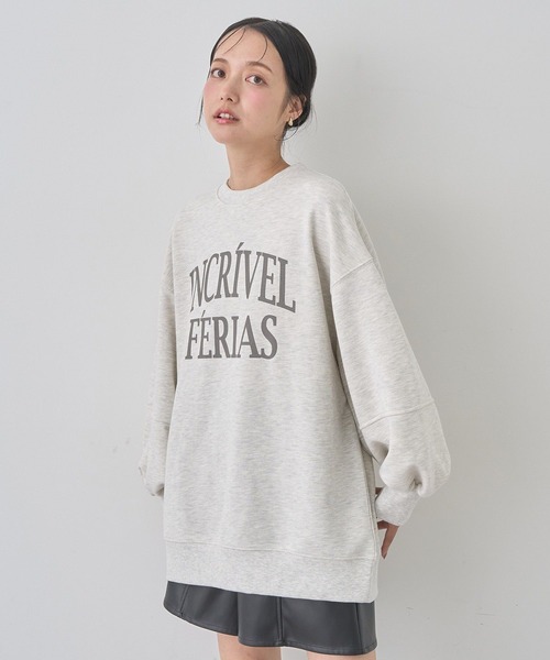 earth music&ecology（アースミュージックアンドエコロジー）の「アソートロゴルーズスウェット（スウェット・レディース・ネイビー/チャコールグレー/オートミール/ピンク・FREE）」の11枚目の写真