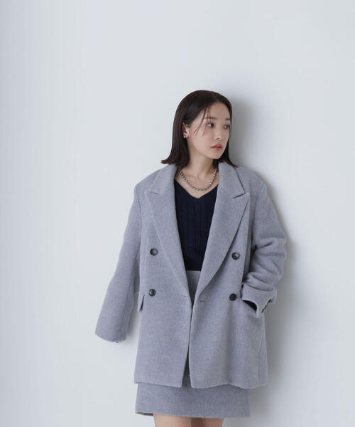 NATURAL BEAUTY BASIC(ナチュラルビューティーベーシック)の「◇シャギージャコット(テーラードジャケット・レディース・グレー/チャコールグレー/ベージュ・SMALL/MEDIUM)」の7枚目の写真