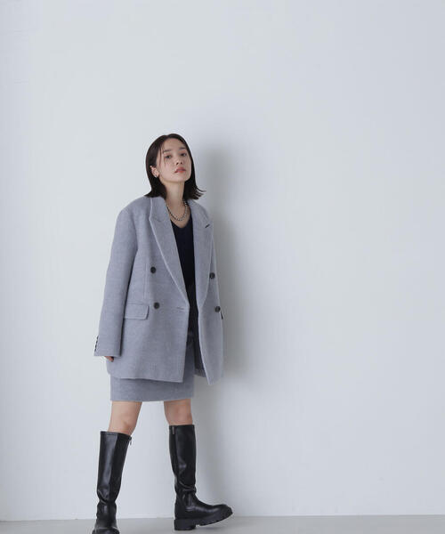 NATURAL BEAUTY BASIC(ナチュラルビューティーベーシック)の「◇シャギージャコット(テーラードジャケット・レディース・グレー/チャコールグレー/ベージュ・SMALL/MEDIUM)」の9枚目の写真