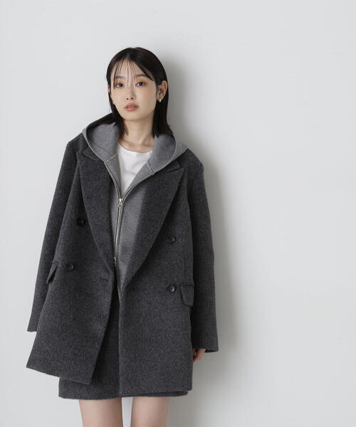 NATURAL BEAUTY BASIC(ナチュラルビューティーベーシック)の「◇シャギージャコット(テーラードジャケット・レディース・グレー/チャコールグレー/ベージュ・SMALL/MEDIUM)」の19枚目の写真