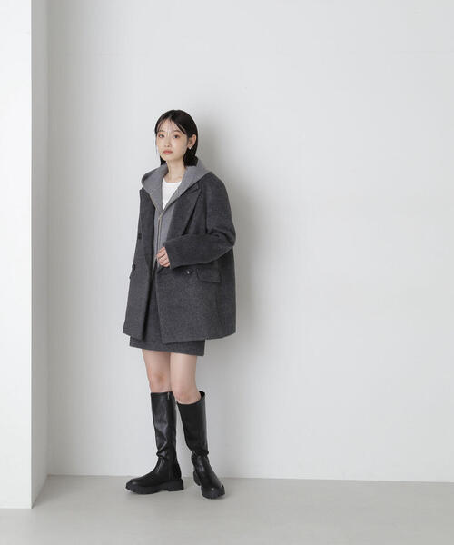 NATURAL BEAUTY BASIC(ナチュラルビューティーベーシック)の「◇シャギージャコット(テーラードジャケット・レディース・グレー/チャコールグレー/ベージュ・SMALL/MEDIUM)」の22枚目の写真