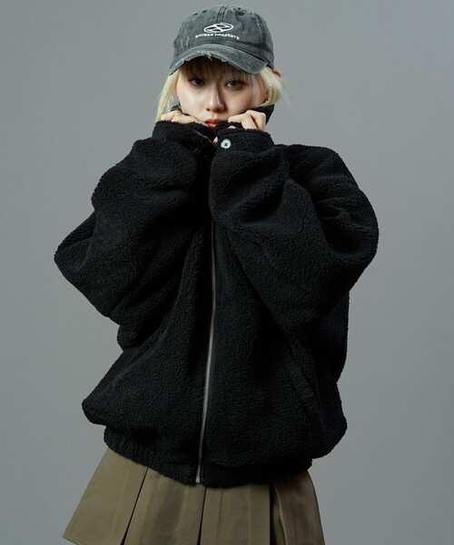 PUBLUX（パブリュクス）の「PUBLUX/パブリュクス ジップボアブルゾン(限定展開)（ブルゾン・メンズ・グレー/ブラック/ブラウン・LARGE/SMALL/MEDIUM）」の10枚目の写真