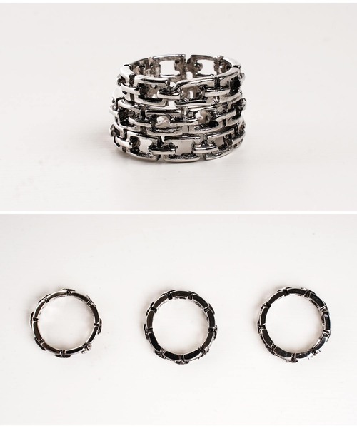 jiggys shop(ジギーズショップ)の「チェーンモチーフリング指輪(リング・メンズ・シルバー・LARGE/MEDIUM/SMALL)」の2枚目の写真