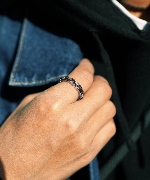 jiggys shop(ジギーズショップ)の「チェーンモチーフリング指輪(リング・メンズ・シルバー・LARGE/MEDIUM/SMALL)」の5枚目の写真