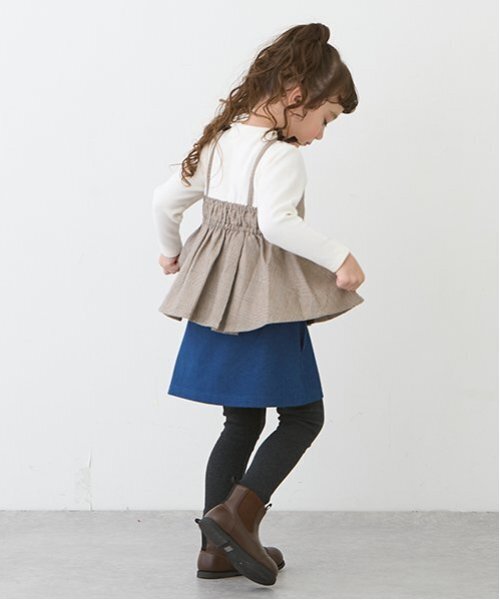 petit main（プティマイン）の「【リンク】ハート釦レギつきスカート(キッズ)（スカート・キッズ・ブルー/アイボリー/ライトピンク/マルチ・80ｃｍ/90cm/100cm/110cm/120cm/130cm）」の21枚目の写真