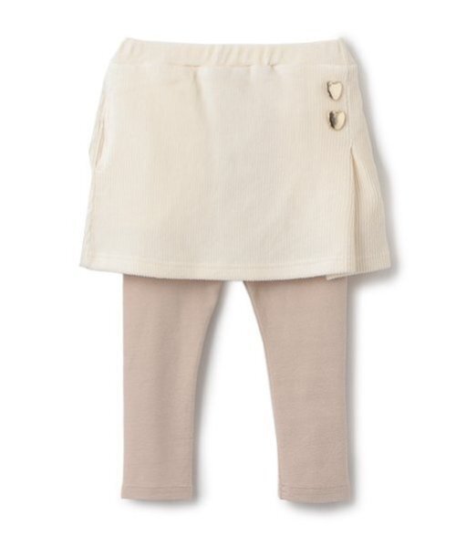 petit main（プティマイン）の「【リンク】ハート釦レギつきスカート(キッズ)（スカート・キッズ・ブルー/アイボリー/ライトピンク/マルチ・80ｃｍ/90cm/100cm/110cm/120cm/130cm）」の19枚目の写真