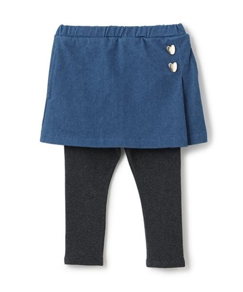 petit main（プティマイン）の「【リンク】ハート釦レギつきスカート(キッズ)（スカート・キッズ・ブルー/アイボリー/ライトピンク/マルチ・80ｃｍ/90cm/100cm/110cm/120cm/130cm）」の16枚目の写真