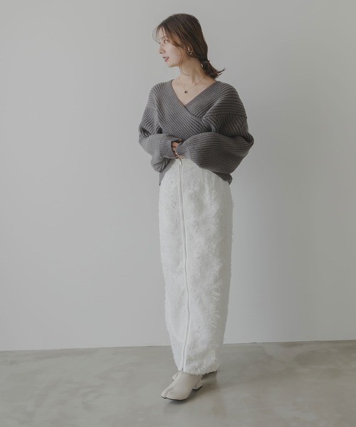 セール】2wayクロスデザインニットトップス（ニット/セーター