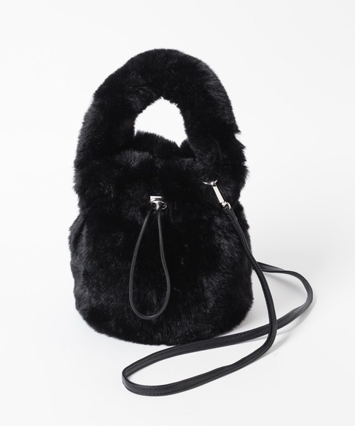 LOWRYS FARM(ローリーズファーム)の「フェイクファーキンチャクBAG 235066(ショルダーバッグ・レディース・パープル/ブラック/イエロー・FREE)」の19枚目の写真