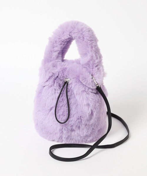 LOWRYS FARM(ローリーズファーム)の「フェイクファーキンチャクBAG 235066(ショルダーバッグ・レディース・パープル/ブラック/イエロー・FREE)」の21枚目の写真