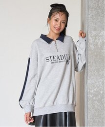 LOVETOXIC | 【LTXC】【吸水速乾／さらさら】ハーフジップルーズトレーナー(スウェット)