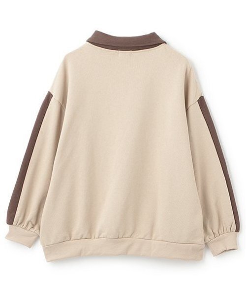 LOVETOXIC(ラブトキシック)の「【LTXC】【吸水速乾/さらさら】ハーフジップルーズトレーナー(スウェット・キッズ・ベージュ/ブラック/オフホワイト/トップグレー・S/M/L)」の10枚目の写真