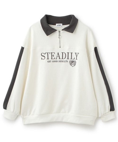 セール】【LTXC】【吸水速乾／さらさら】ハーフジップルーズトレーナー