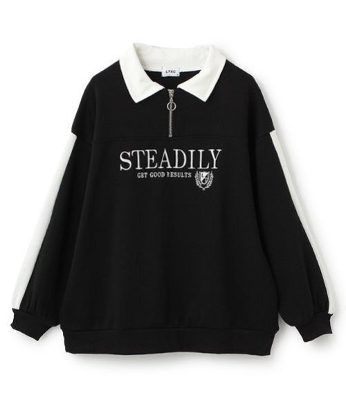 セール】【LTXC】【吸水速乾／さらさら】ハーフジップルーズトレーナー