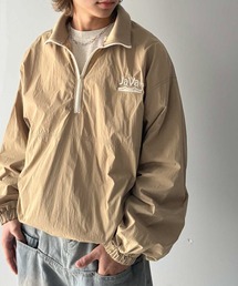 Java | 《JaVa ジャバコラボ》胸刺繍入り配色ナイロンハーフジップジャケット(ブルゾン)