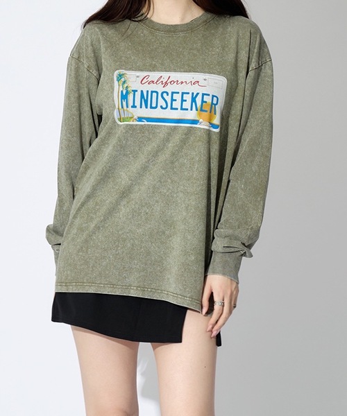 Number Plate L/S Tee（Tシャツ/カットソー）｜mindseeker（マインドシーカー）