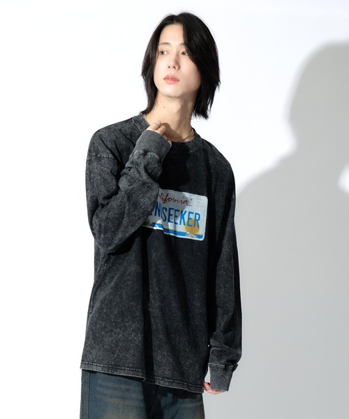 Number Plate L/S Tee（Tシャツ/カットソー）｜mindseeker（マインドシーカー）