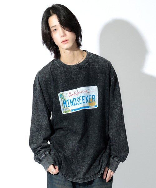 Number Plate L/S Tee（Tシャツ/カットソー）｜mindseeker（マインドシーカー）